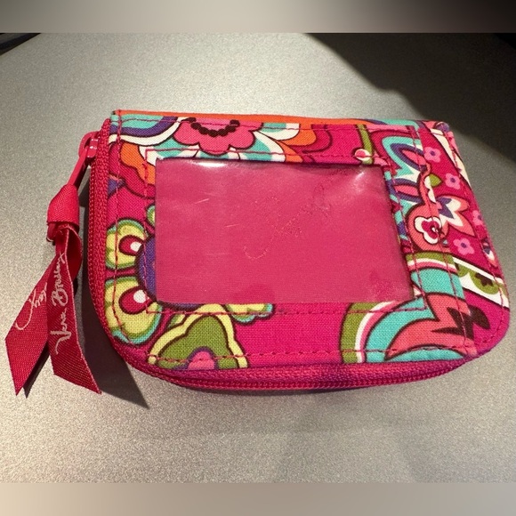 Vera Bradley Pink Floral Women's Zipper Wallet - Picture 7 of 8